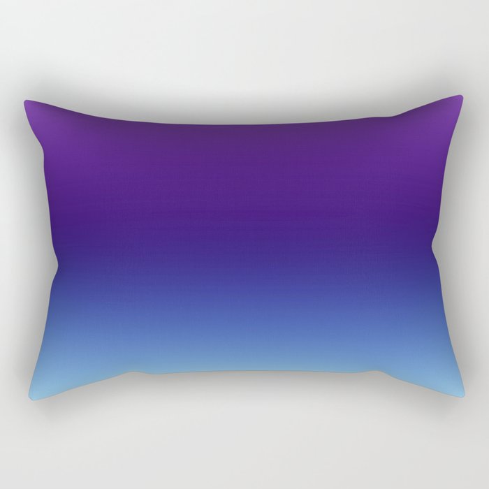 Purple and Blue Gradient Ombre Rectangular Pillow