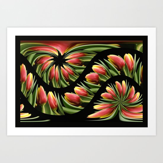 Tulip wave Art Print
