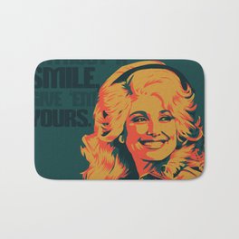 Dolly Parton Bath Mat | Typography, Illustration, Vector, Pop Art, Graphicdesign 