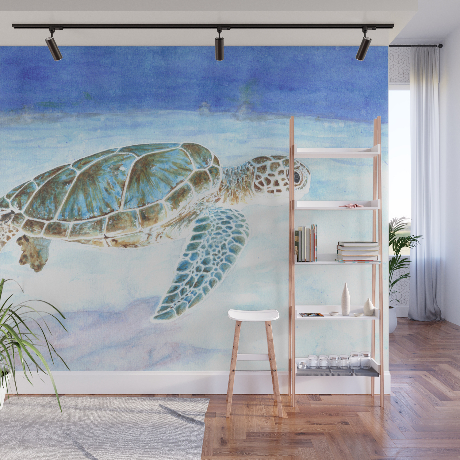 Sea Turtle Underwater Wall Mural By Savousepate Society6 Sea Turtle Underwater Wall Mural By