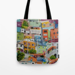 Casas de colores. Medellín Tote Bag