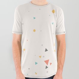 Geometric Messy Confetti Pattern All Over Graphic Tee
