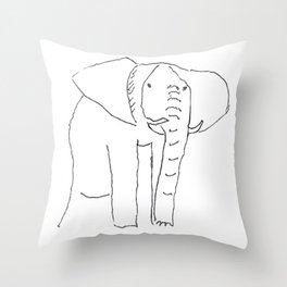 Noble the Elephant Throw Pillow