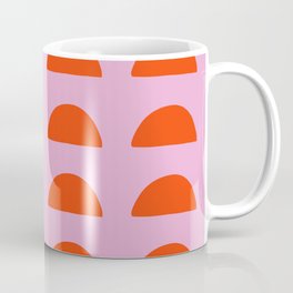 Hot Pink + Red Midcentury Modern Woodblocks Mug