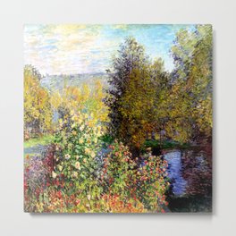 Claude Monet : A Corner of the Garden at Montgeron Metal Print