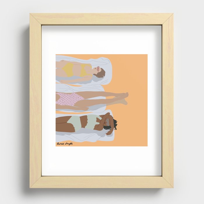 Beach Gals Recessed Framed Print