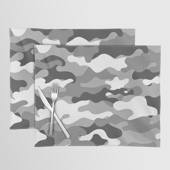 Military Grey Camo Camouflage Placemat