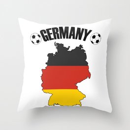 Germany Flag Soccer - German Map Football Throw Pillow