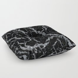 Cracked Space Lava - Glitter Silver Floor Pillow