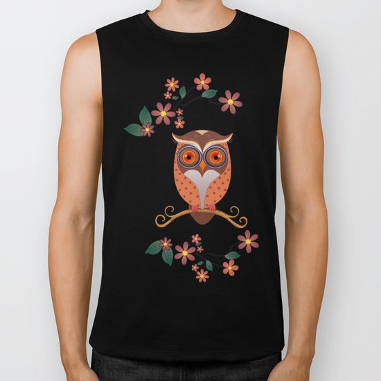 Summer Owl Biker Tank