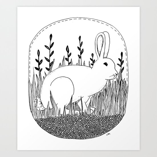 White Rabbit Art Print