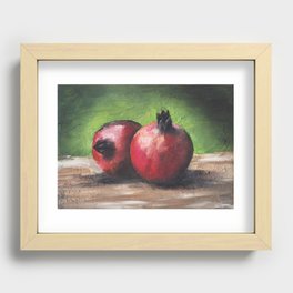 Two Pomegranates Recessed Framed Print