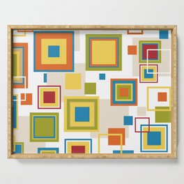 Abstract square patterns Serving Tray