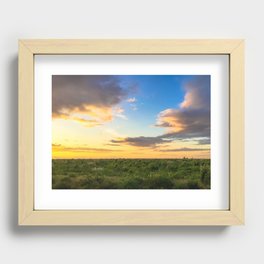 Sunset In The Valley Recessed Framed Print