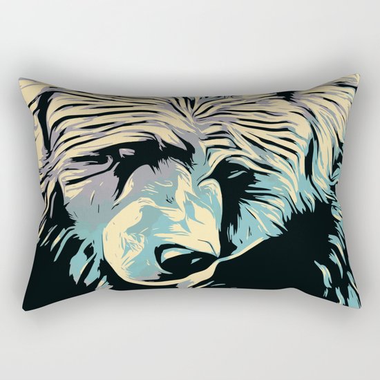 Wild Bear Rectangular Pillow