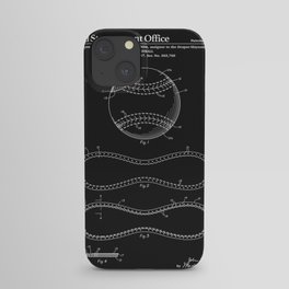 Baseball Patent - Black iPhone Case