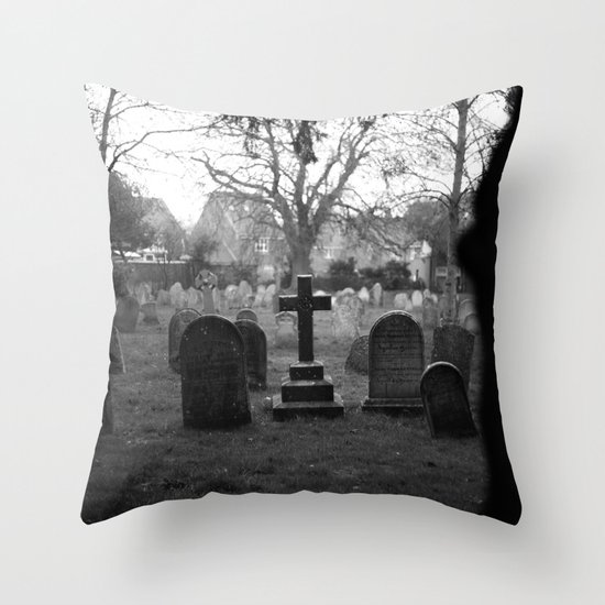 Cemetery. Throw Pillow