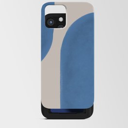 Painted Shapes - Blue Minimalist iPhone Card Case