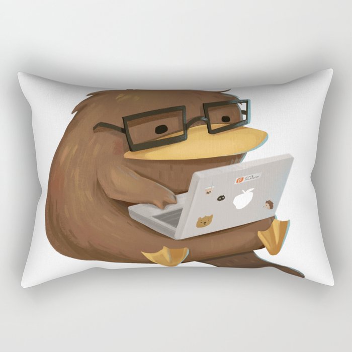 Nerdy Platypus Rectangular Pillow