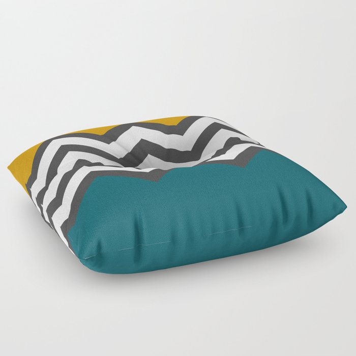 Color Blocked Chevron Floor Pillow