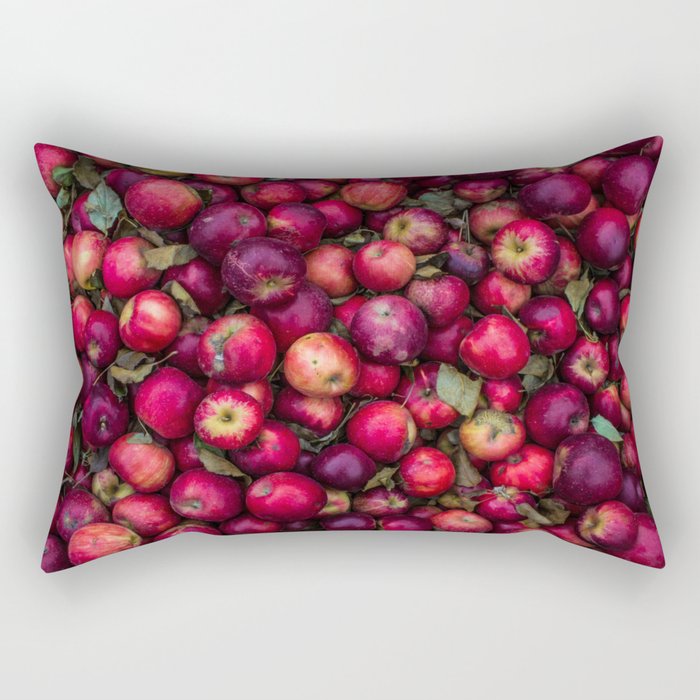 Red Apples Fruit pattern Rectangular Pillow