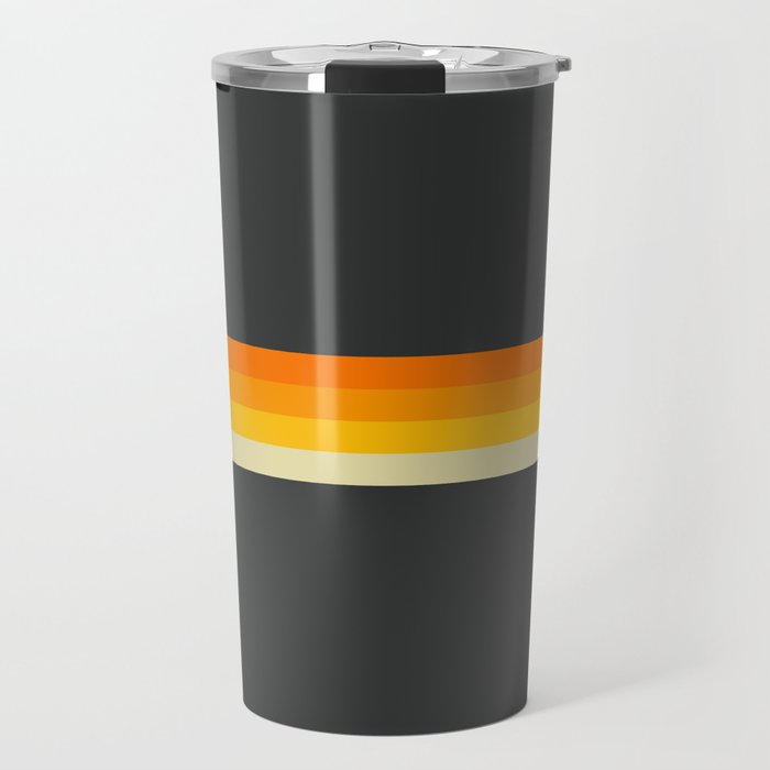 Classic Retro Stripes Cihuateteo Travel Mug