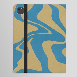 Liquify swirl blue sand pattern iPad Folio Case