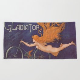 Cycles Gladiator Bicycles Vintage Art Beach Towel