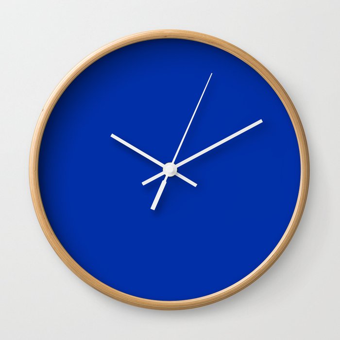 International Klein Blue Wall Clock By Listofcolors Society6