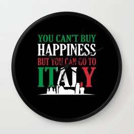 Italian Italy Flag Italia Italian Pride Wall Clock | Birthday, Country, Women, Shirt, Italiy, Italia, Funny, Design, Great, Pride 