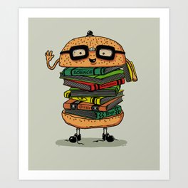 Geek Burger Art Print