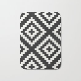 Urban Tribal Pattern No.17 - Aztec - Black and White Concrete Bath Mat | Tribal, Bnw, Black And White, Geometric, Popular, Concrete, Zoltan, Graphicdesign, Aztec, Modern 