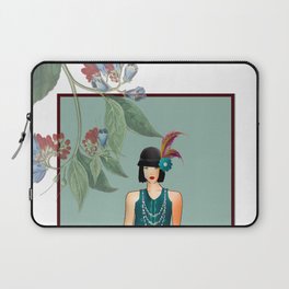 Woman Fine Art - Fashion Style Flowers Laptop Sleeve