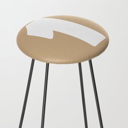 1 (White & Tan Number) Counter Stool