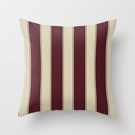 Burgundy Stripes Throw Pillow