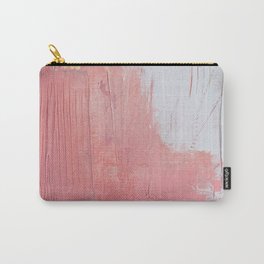 Melody: a pretty minimal abstract painting in gold pink and white by Alyssa Hamilton Art Carry-All Pouch