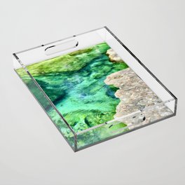 The Turquoise Aqua Springs Acrylic Tray