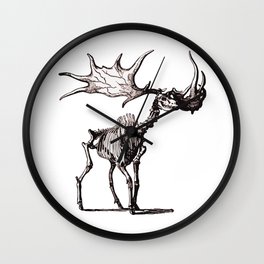 Irish Elk Skeleton Wall Clock