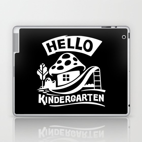 Hello Kindergarten Cute Mushroom Kids Illustration Laptop & iPad Skin