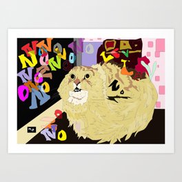 NONONO CAT Art Print | Graphicdesign, Meme, Demotivational, Miao, Death, Nonono, Cat, 2011, Meow, Dead 