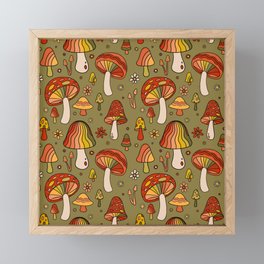 Mushroom Print Framed Mini Art Print