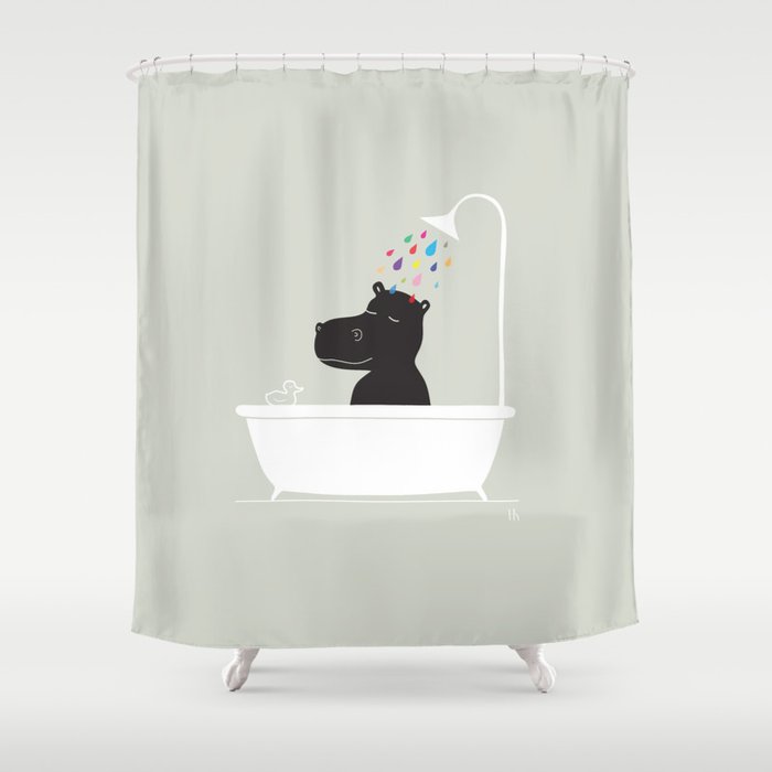 The Happy Shower Shower Curtain by GretaZserbo | Society6