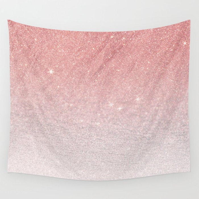 Elegant Blush Pink Faux Glitter Ombre Gradient Pattern