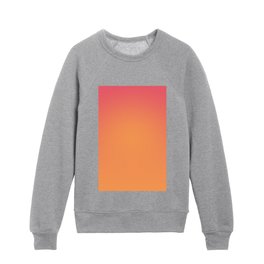 Sunset Orange And Pink Gradient Ombre Abstract Kids Crewneck