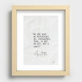 Aristotle quote 090421 Recessed Framed Print