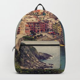 Vernazza, Cinque Terre, Italy-Overlook Backpack | Italy, Fishingvillage, Varnazza, Italianriviera, Cinqueterra, Amazingview, Village, Digital, Landscape, Vernazzaoverlook 