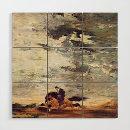 Riding in a storm - Gustave Moreau Wood Wall Art