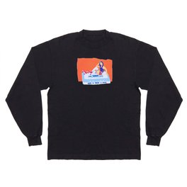 80's Girl Roller Skater  - Music Tape Long Sleeve T Shirt