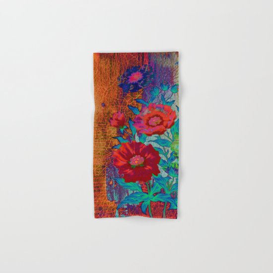 floral old tile Hand & Bath Towel