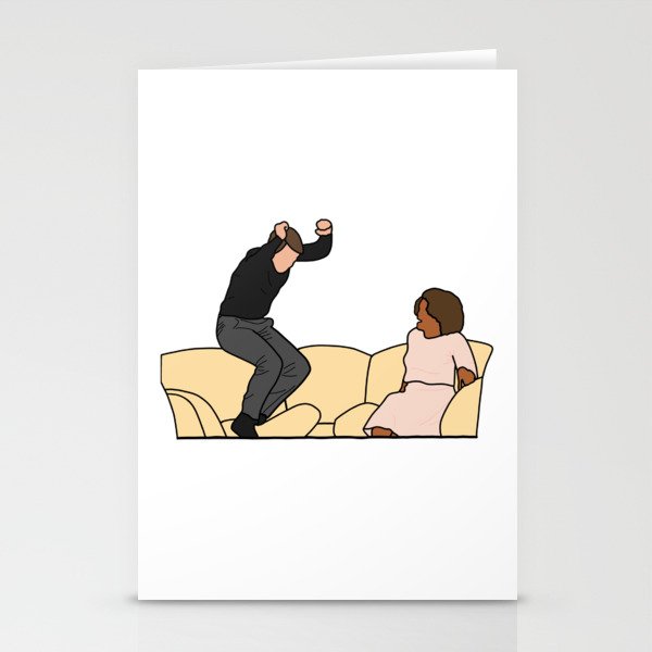 In Love Actor Jumping on Couch - 2000's Throwback Pop Culture - Talk Show Couch Jump of 2006 Classic T-Shirt Stationery Cards